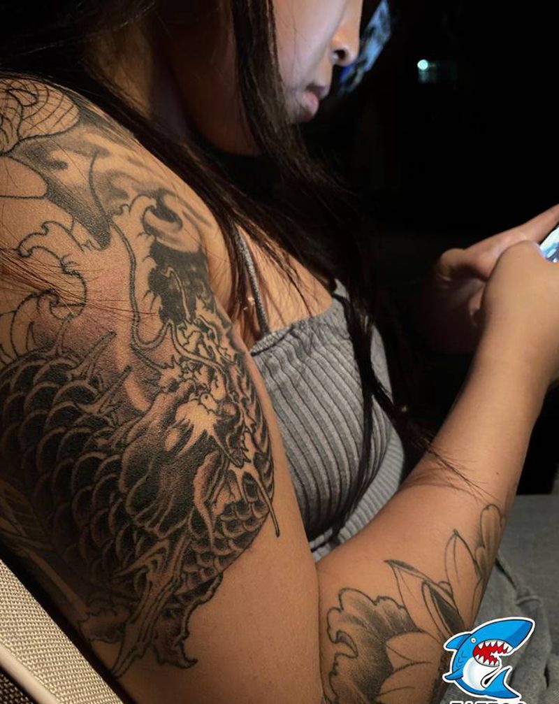 玄武纹身图片_手臂纹身图案