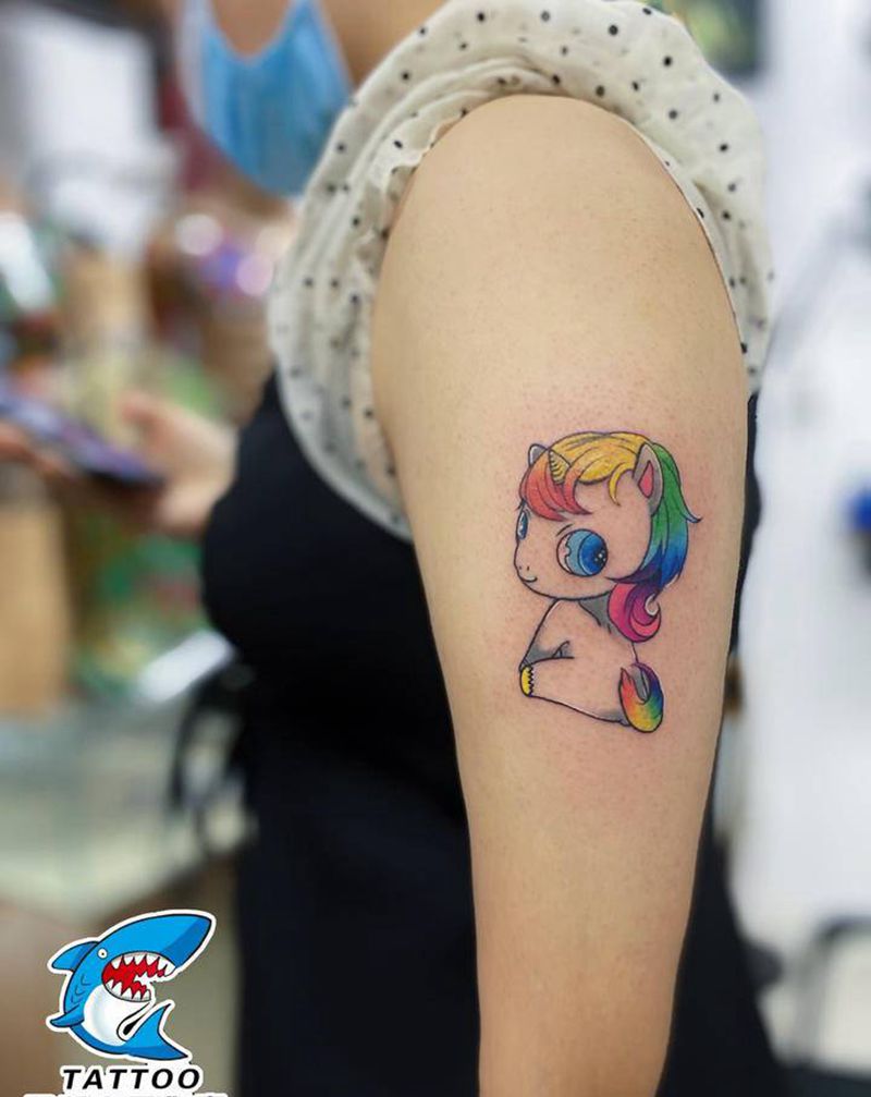 小清新纹身图片_手臂水彩纹身图案