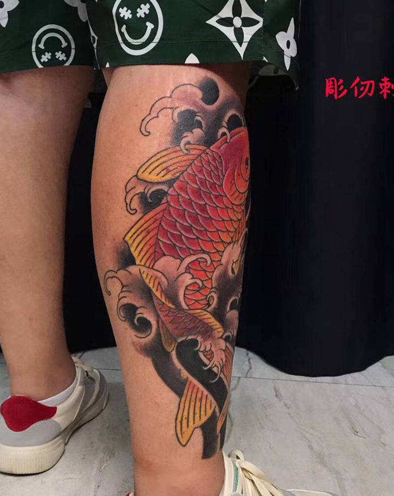 鲤鱼纹身图片_老传统纹身图案
