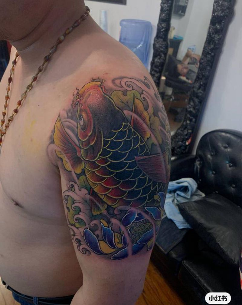小遮盖纹身图片_肩部手臂纹身图案