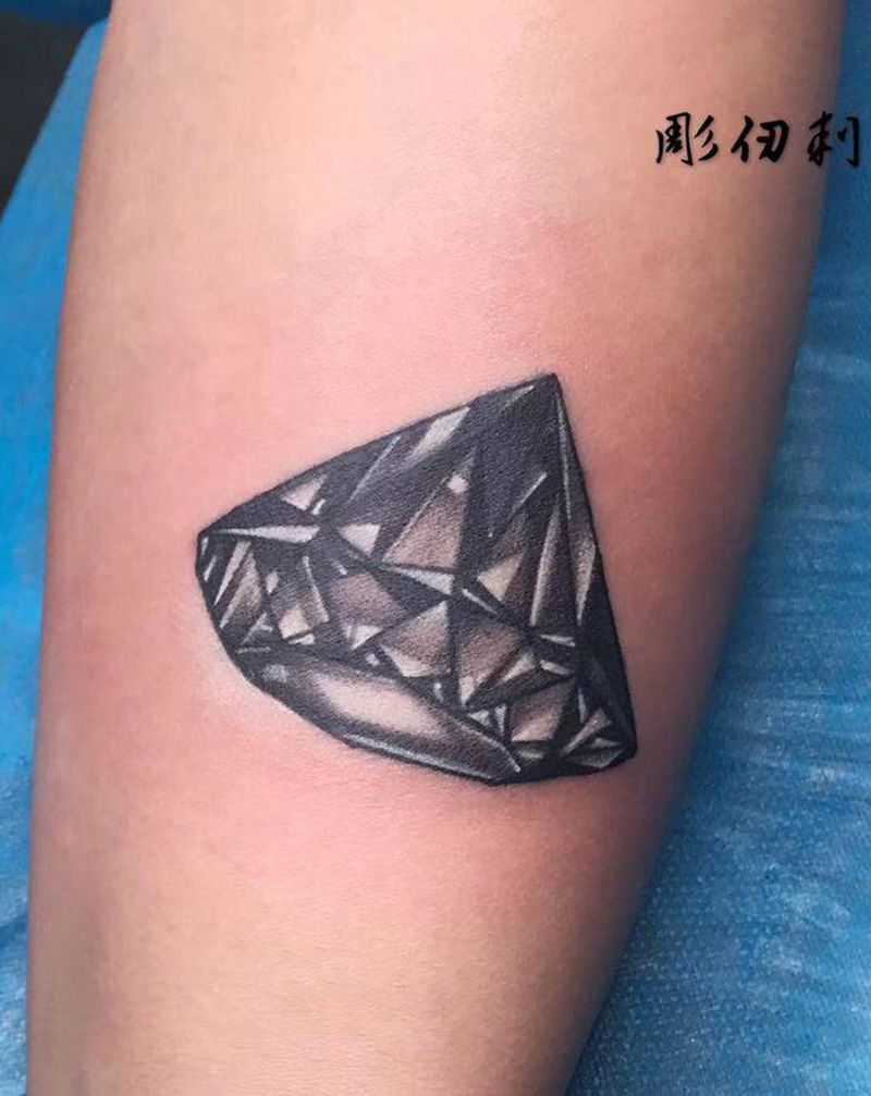 钻石修改纹身图片_几何纹身图案