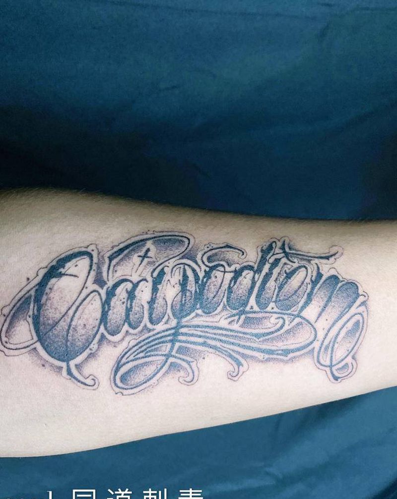 花体字纹身图片_花体字纹身图案