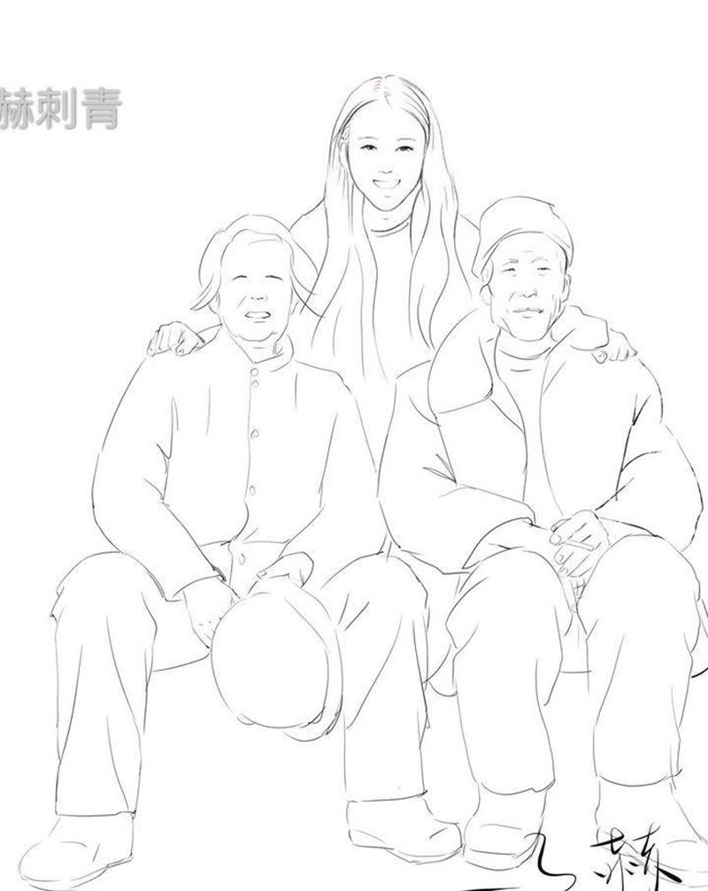 照片简笔画纹身图片_简笔画纹身图案