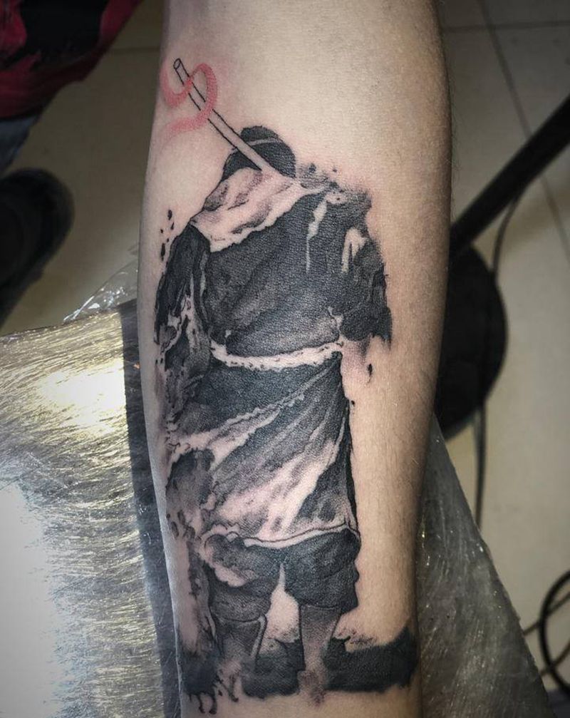 遮盖纹身图片_手臂手部水墨新传统纹身图案