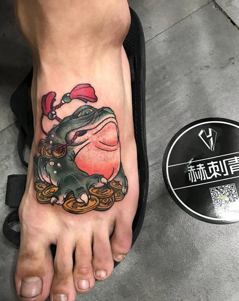 蟾蜍纹身图片_New School纹身图案