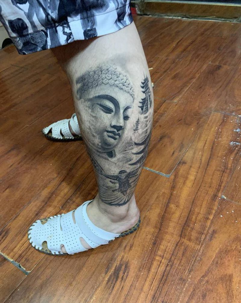 当下屠刀纹身图片_欧美写实纹身图案