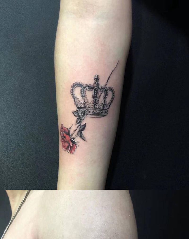 本店小清新风格纹身图片_颈部肩部点刺水彩纹身图案