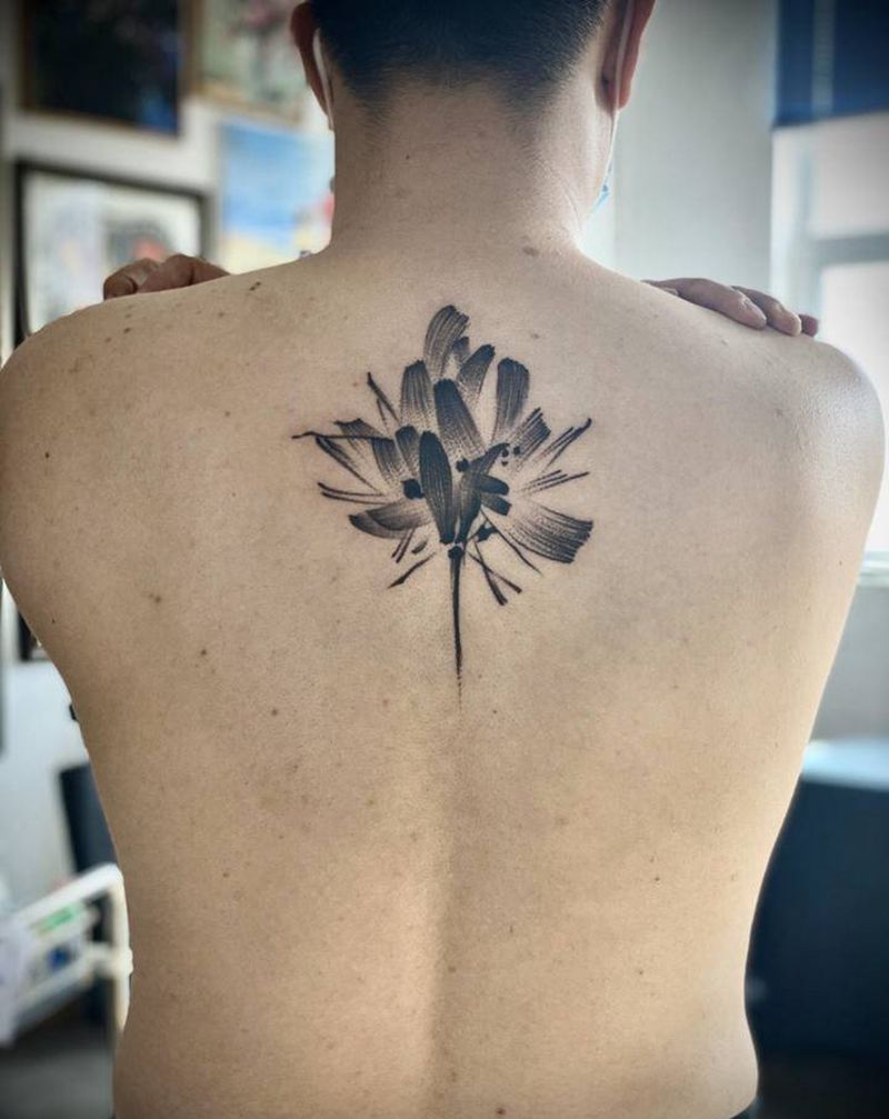 彼岸花纹身图片_点刺纹身图案