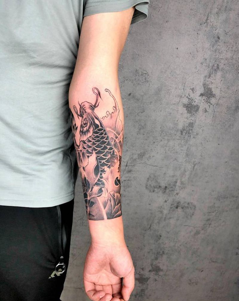 遮盖纹身图片_手臂新传统纹身图案