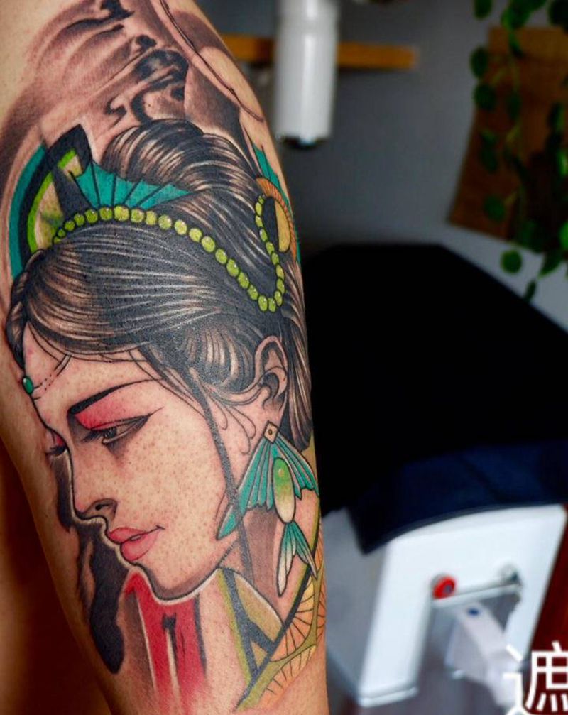 遮盖纹身图片_手臂新传统纹身图案