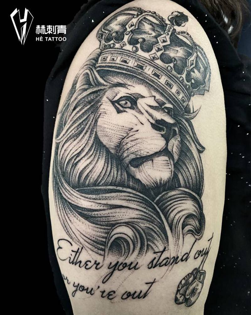 狮子纹身图片_狮子纹身图案
