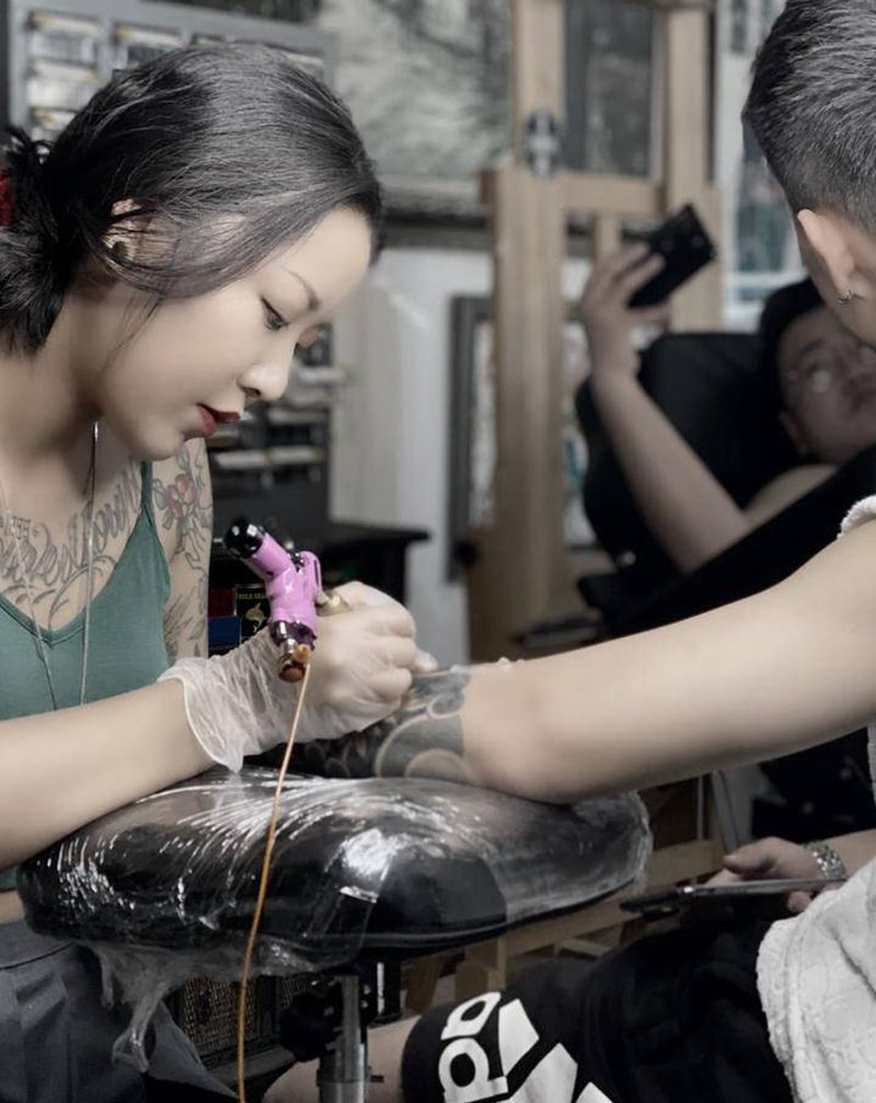 没名字纹身图片_老传统纹身图案