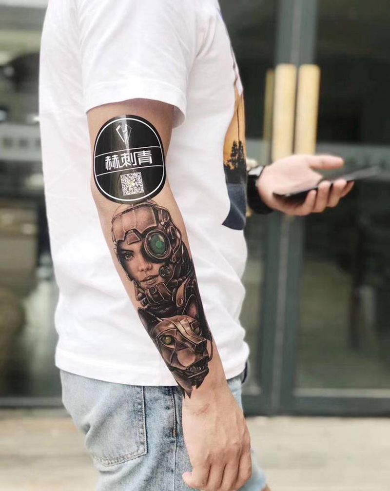 机械朋克纹身图片_手臂纹身图案