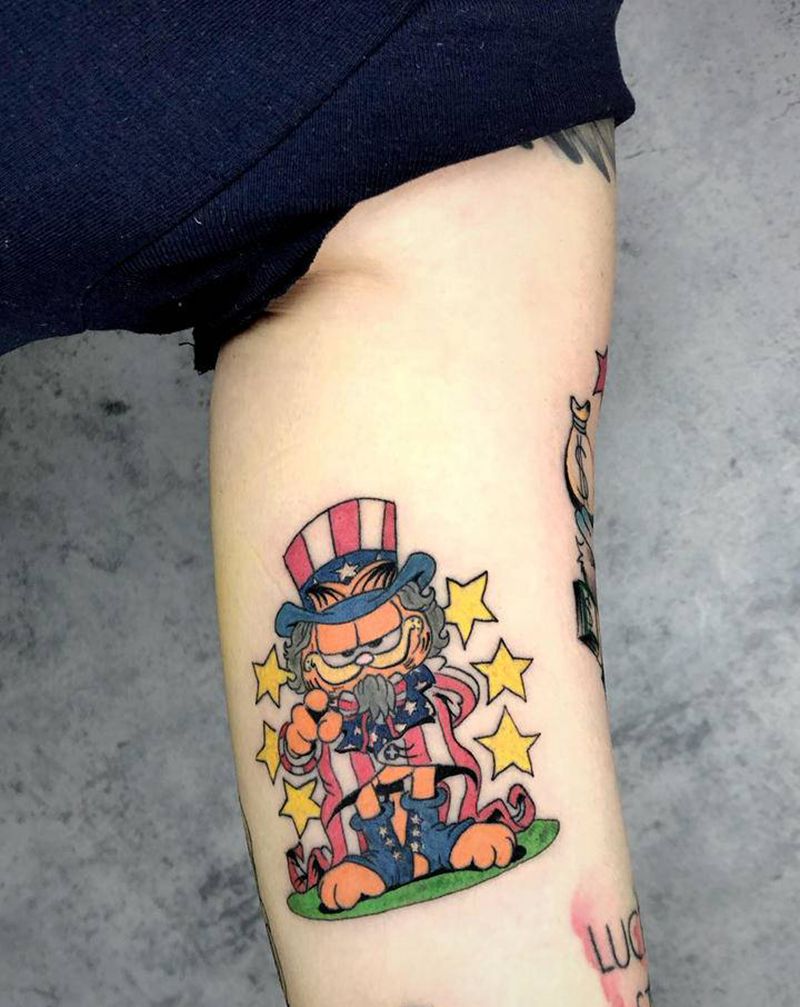 卡通花臂纹身图片_手臂水墨纹身图案