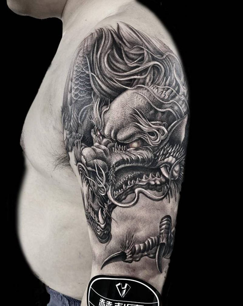 龙纹身图片_手臂纹身图案