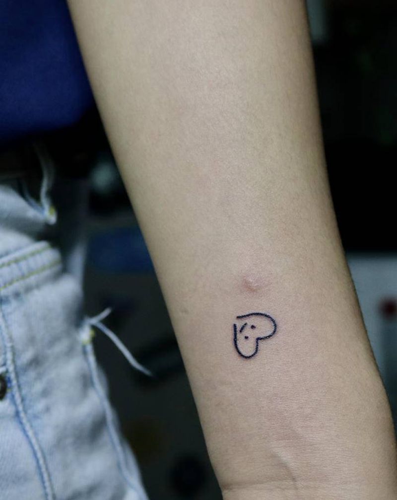 近期小图纹身图片_手臂胸部几何小清新纹身图案