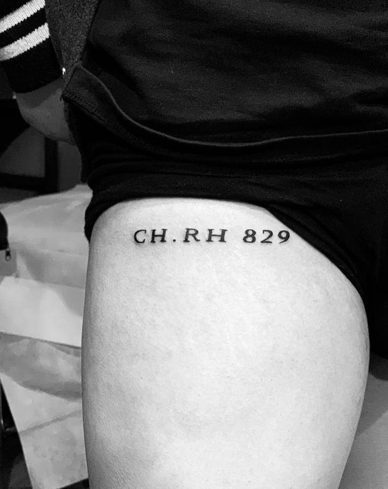 英文纹身图片_腿部纹身图案