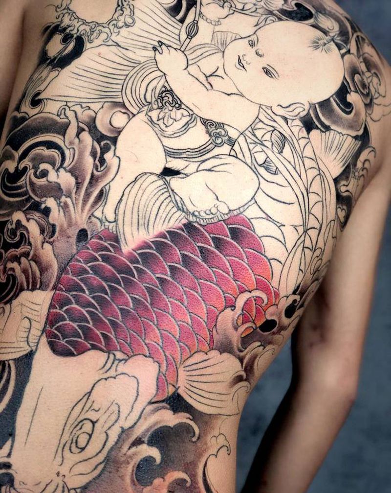 修改第一步纹身图片_背部新传统纹身图案