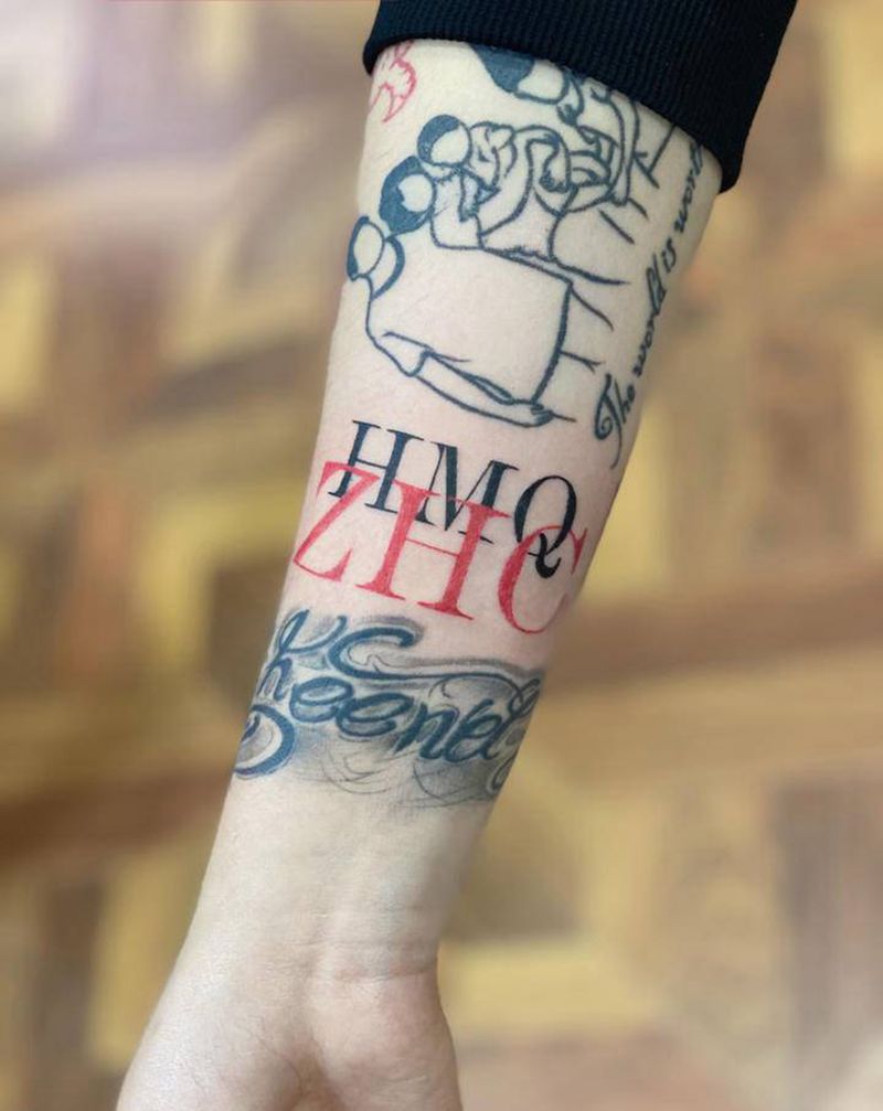 情侣纹身纹身图片_手臂纹身图案