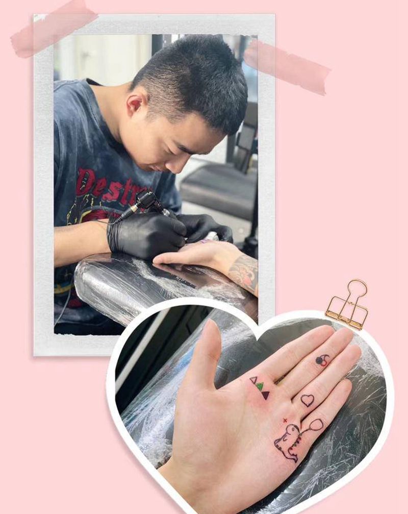 手心纹身图片_手部纹身图案