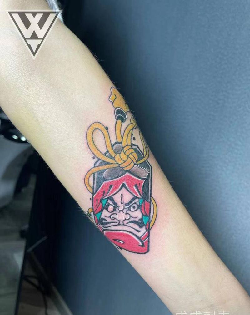 御守纹身图片_手臂新传统纹身图案