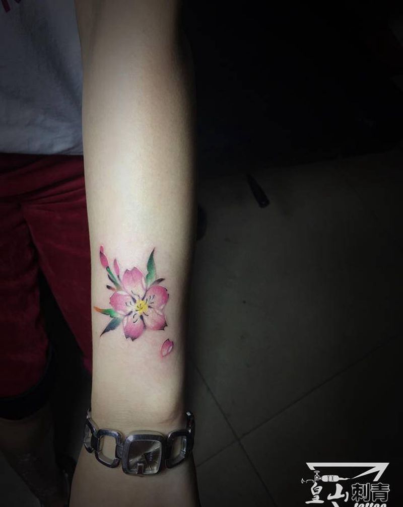 小清新盖疤纹身图片_手臂新传统纹身图案