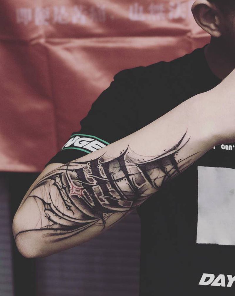 字儿纹身图片_手臂花体字纹身图案