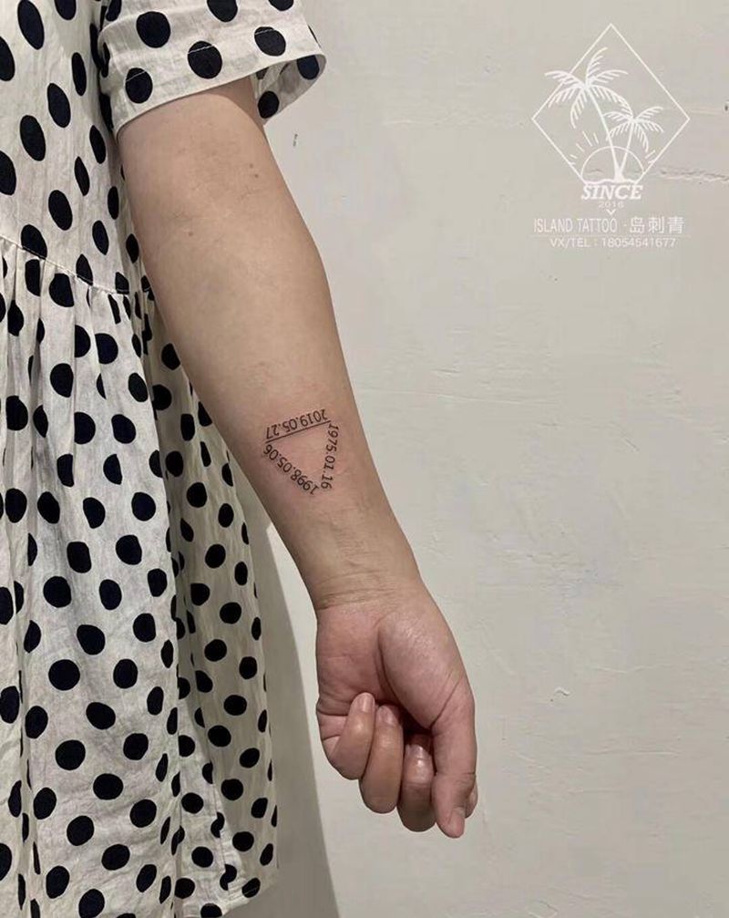 日期纹身纹身图片_手臂纹身图案