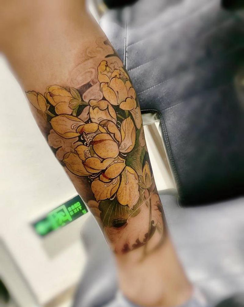 小腿纹身图片_腿部纹身图案