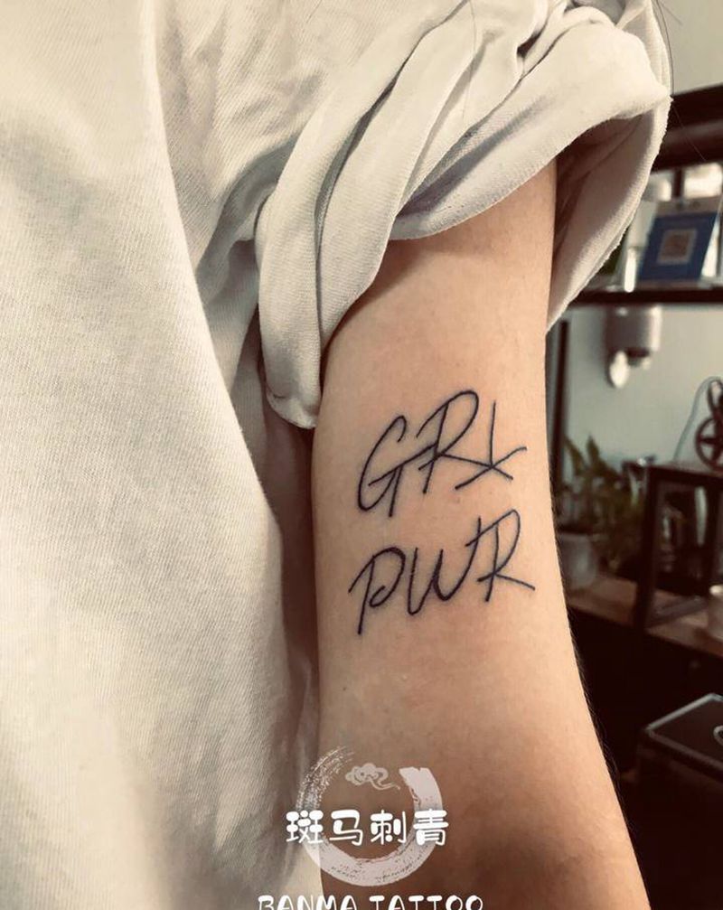英文纹身图片_手臂纹身图案