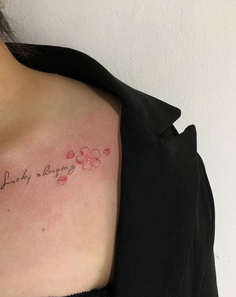 名字纹身纹身图片_胸部纹身图案