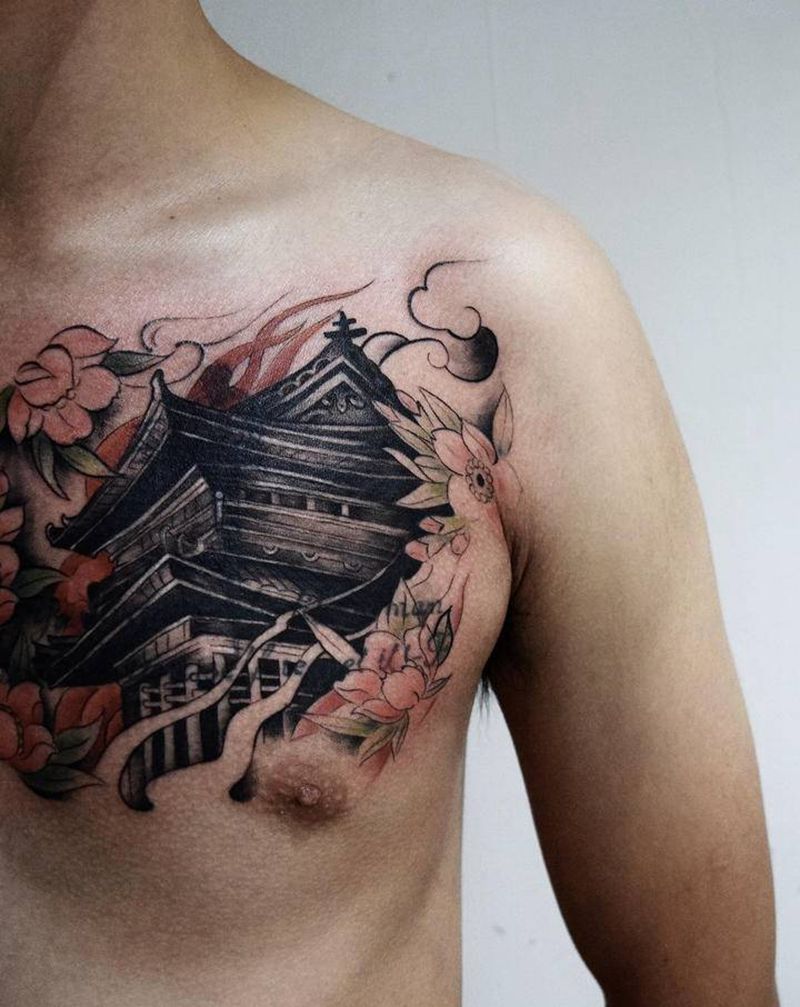 胸部纹身纹身图片_胸部纹身图案