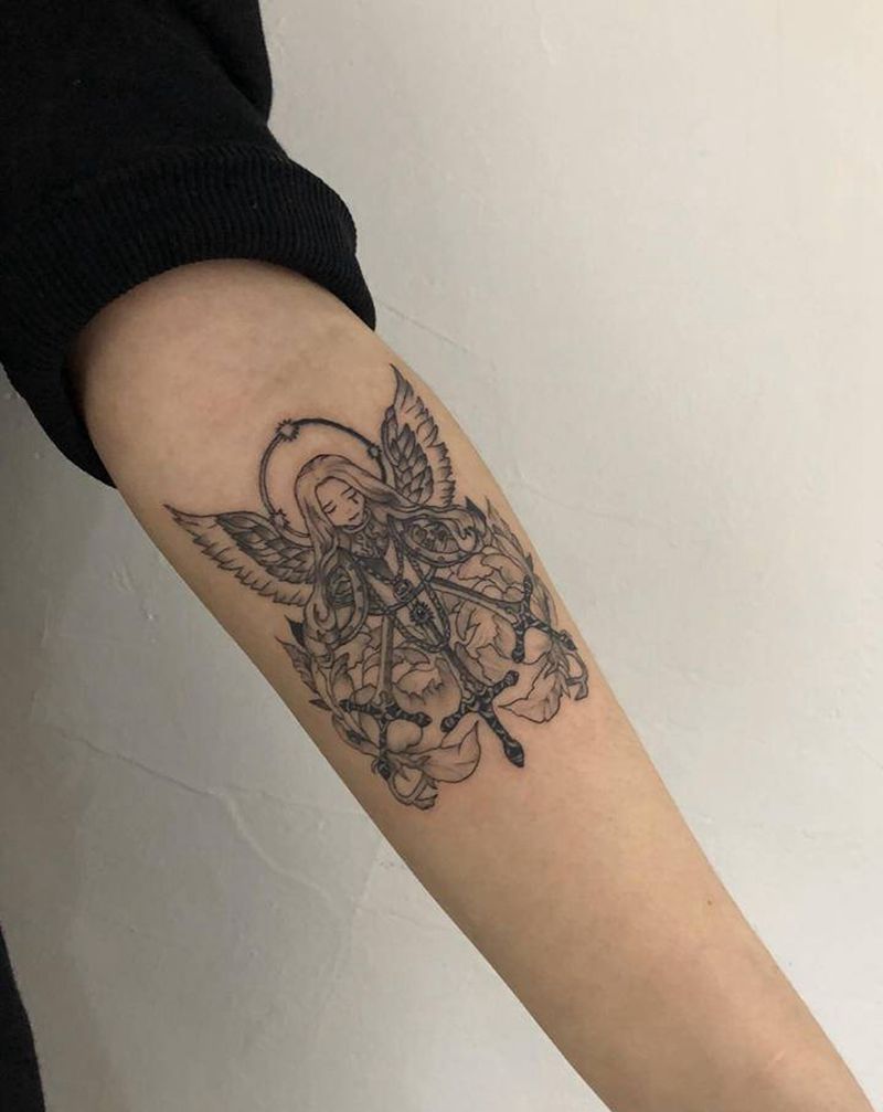 神官纹身图片_手臂纹身图案