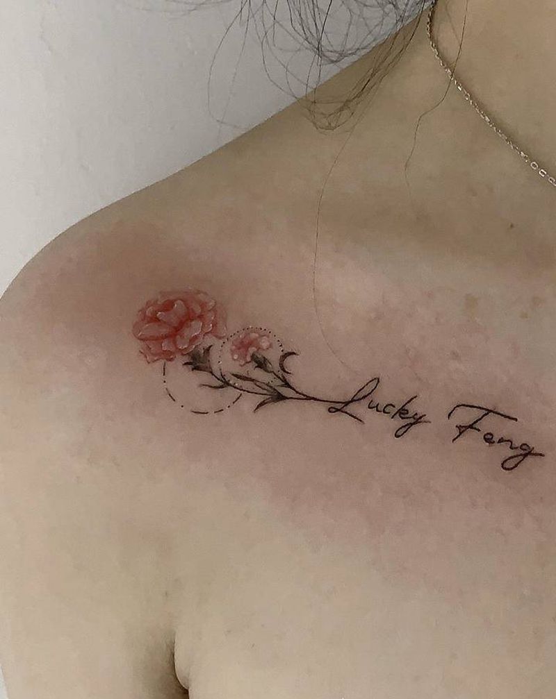 锁骨纹身纹身图片_肩部纹身图案