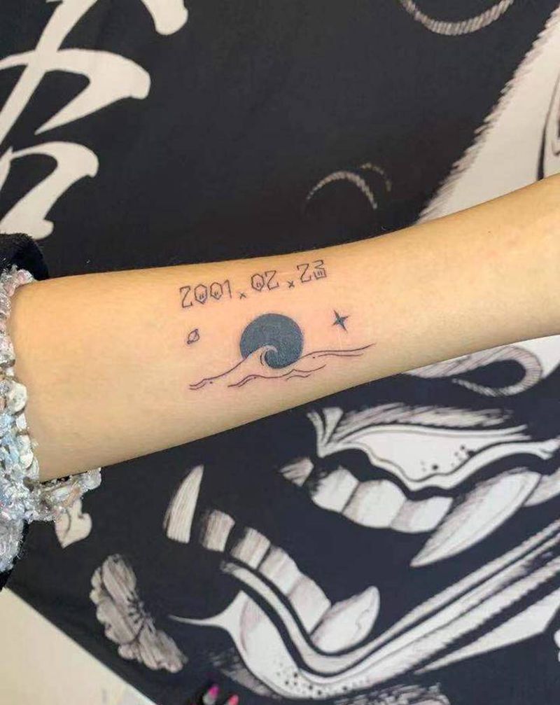 自带手稿纹身图片_手臂小清新纹身图案