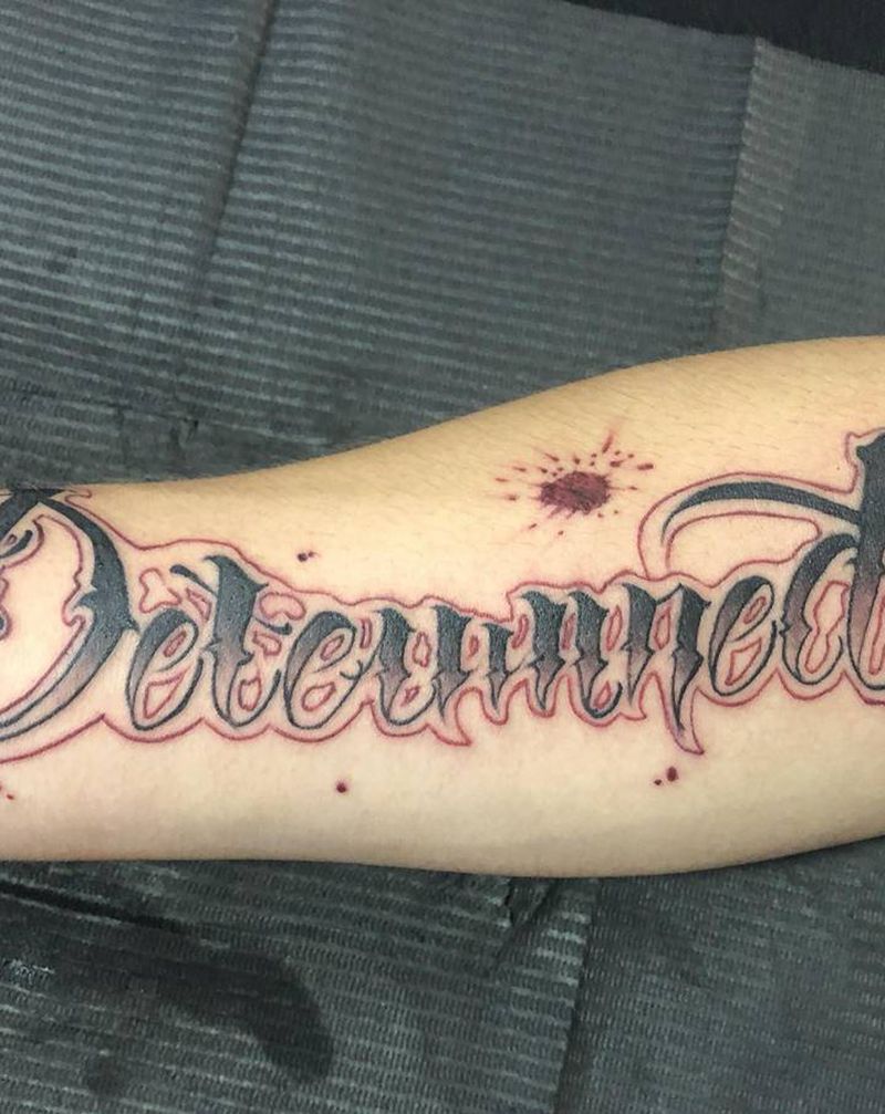 花体字纹身图片_手臂纹身图案