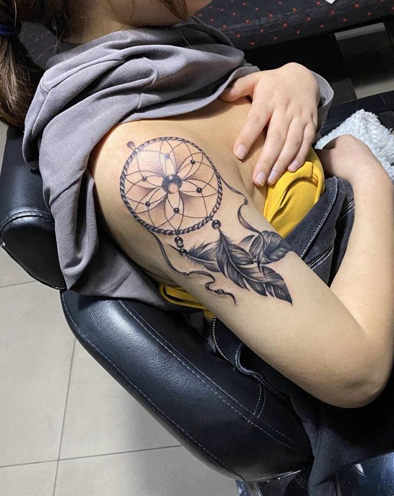 捕梦网纹身图片_手臂纹身图案