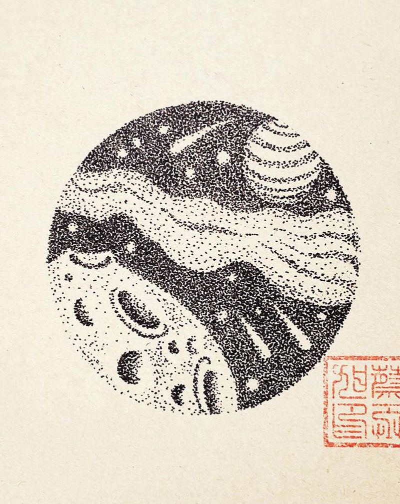 点刺——银河系纹身图片_点刺纹身图案