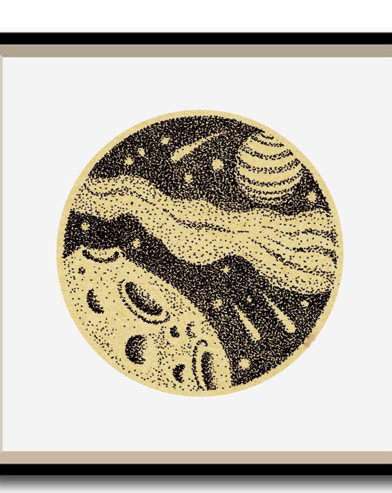 点刺：银河系纹身图片_点刺纹身图案