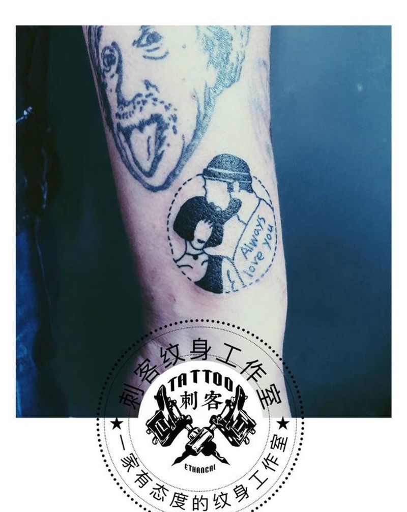 这个杀手不太冷（一直在爱你）纹身图片_手部纹身图案