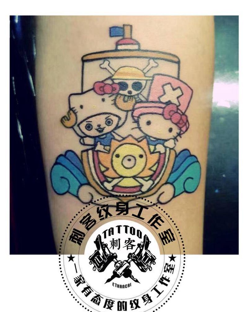 喵纹身图片_手臂纹身图案