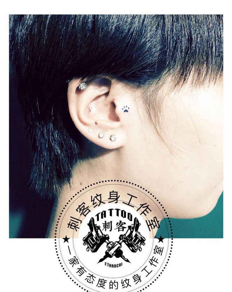 猫咪爪子纹身图片_图腾纹身图案