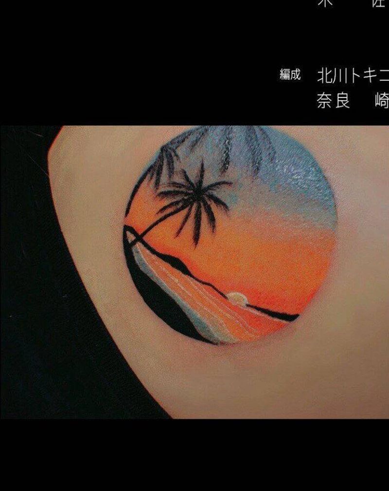 小清新纹身图片_肩部New School纹身图案