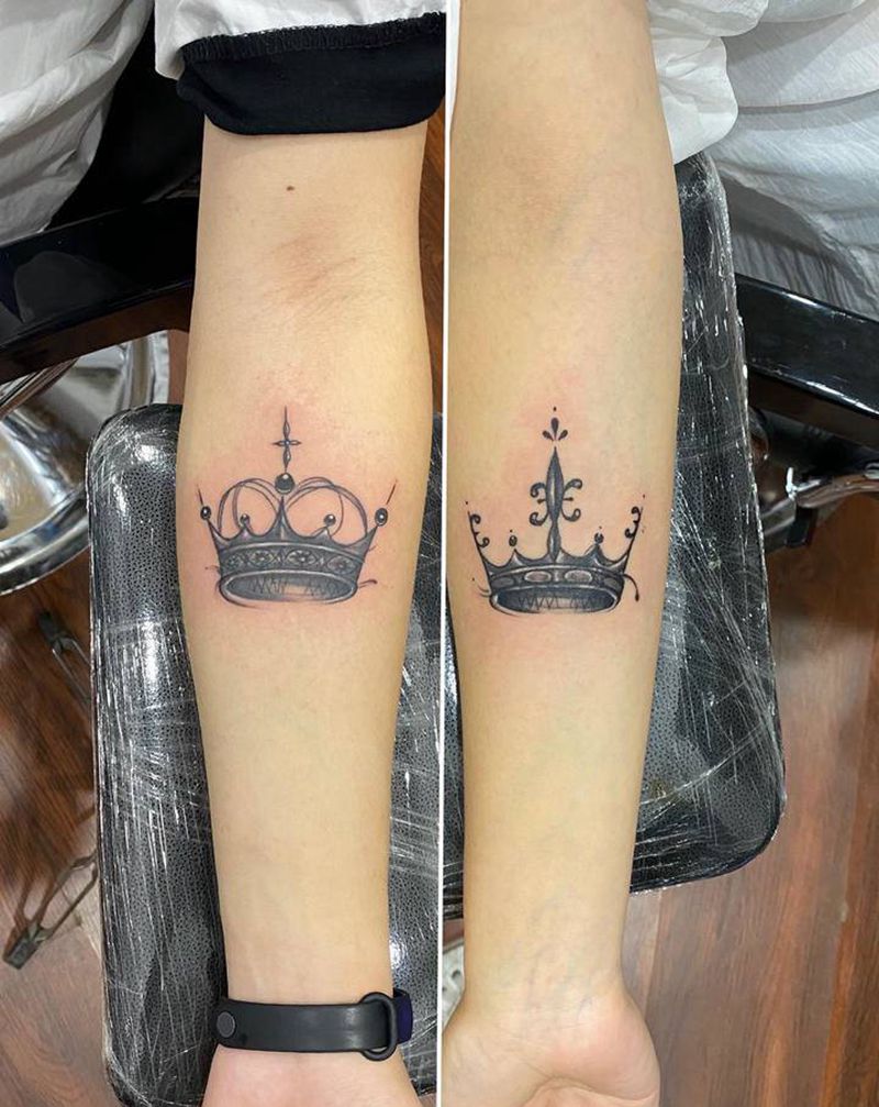 秀恩爱纹身图片_手臂纹身图案