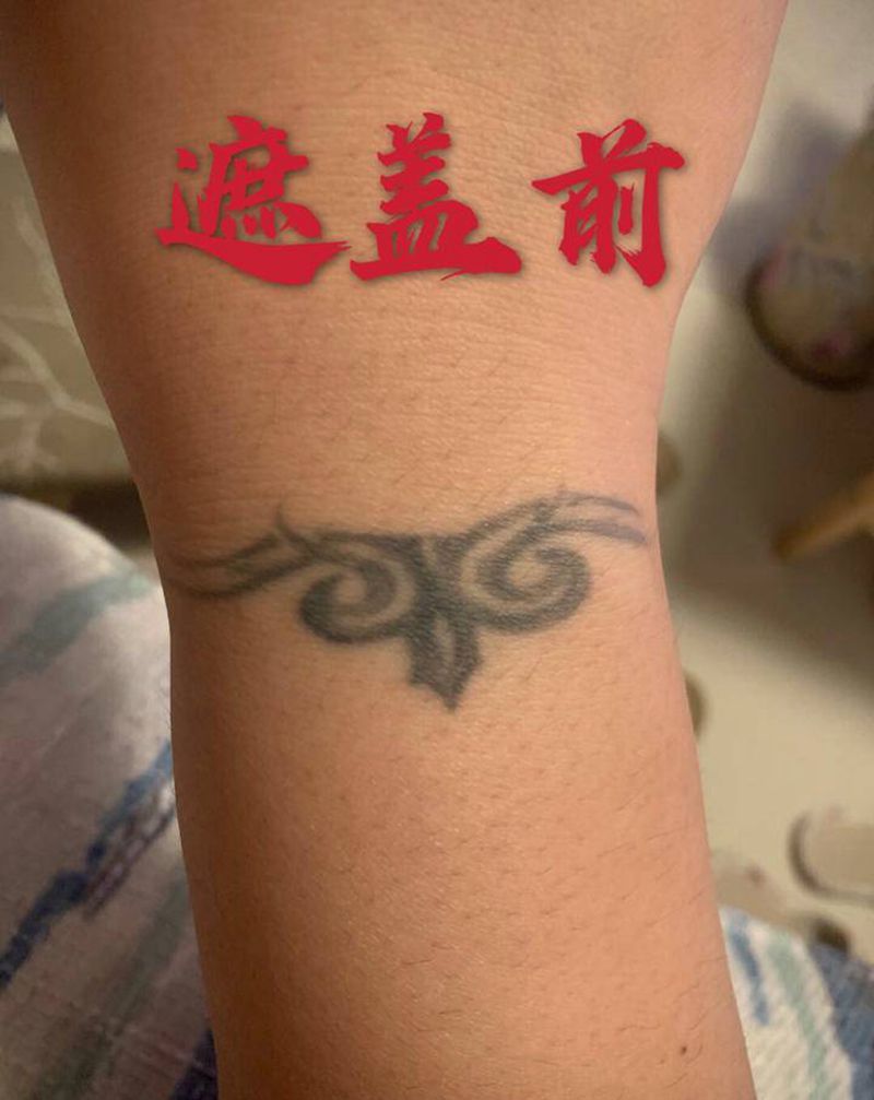 遮盖梵花纹身图片_手臂纹身图案