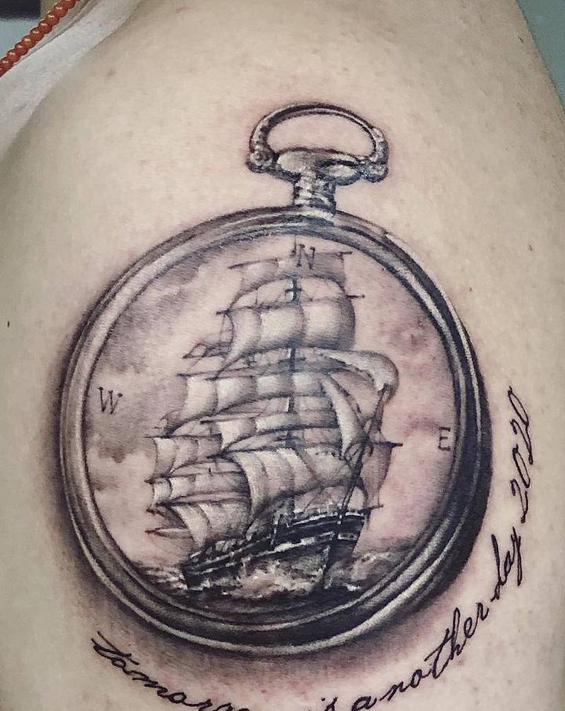 乘风破浪纹身图片_手臂纹身图案