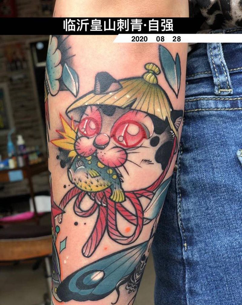 School 添加修改纹身图片_手臂New SchoolOld School修改遮盖纹身图案