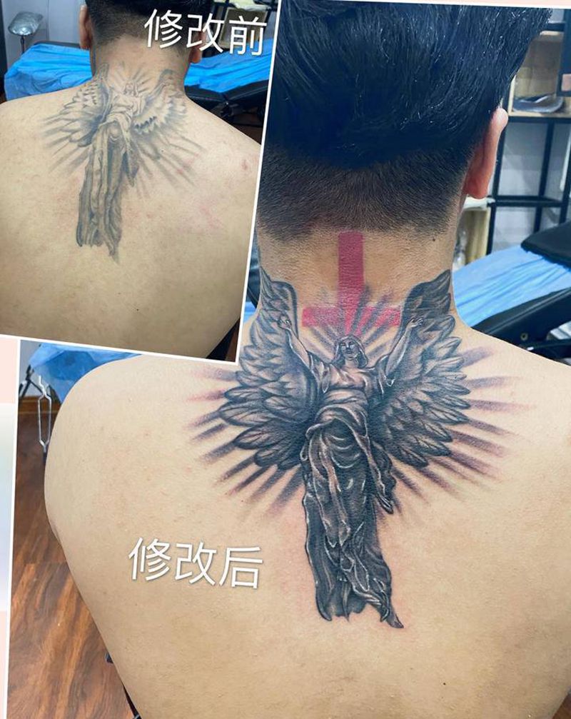 修改一下纹身图片_颈部纹身图案