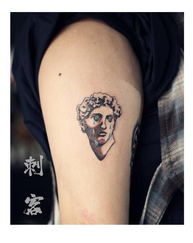 大卫～扭蛋纹身纹身图片_手臂纹身图案