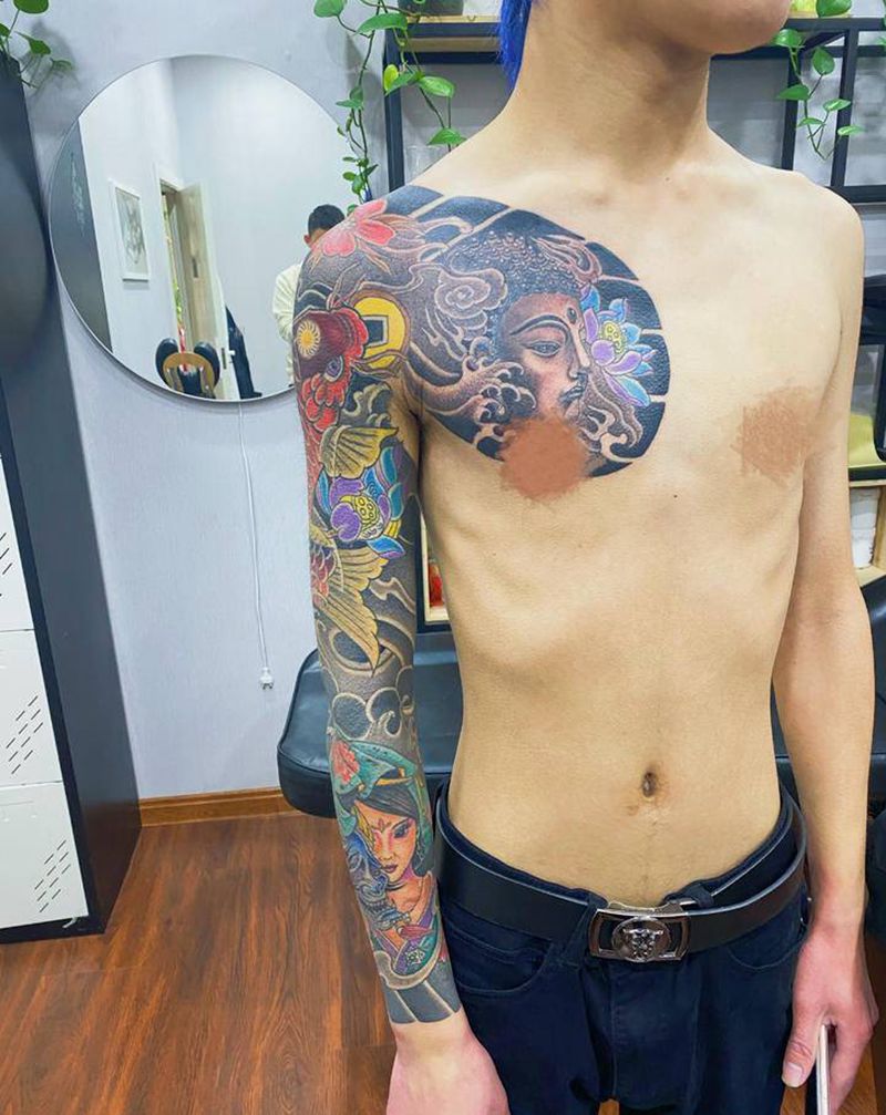 修改了十多个小时纹身图片_老传统纹身图案